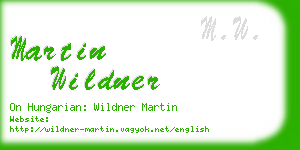 martin wildner business card